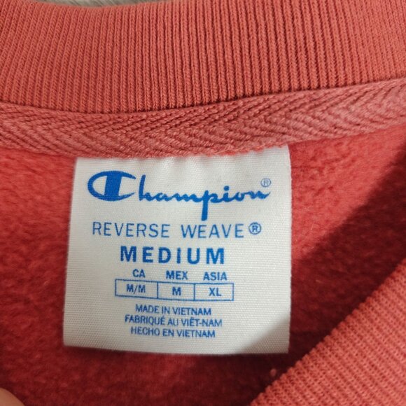 Vintage Champion Reverse Weave Medium Sweatshirt Side Gusset Large Spell Out - Picture 2 of 7
